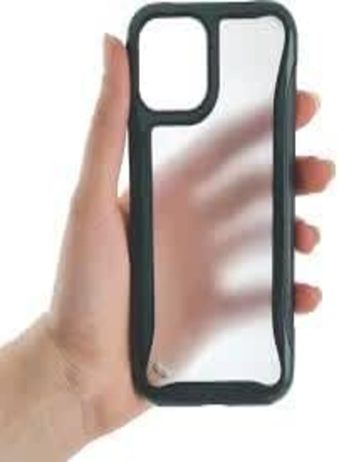 Shield Back Anti Shock Case (For iPhone 11) Black + Green